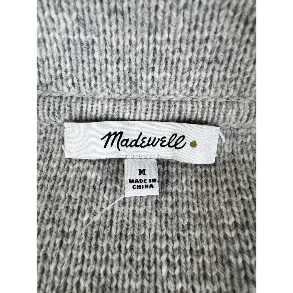 Madewell Women's Spencer‎ Sweater Coat Cardigan Size M Gray Merino Wool